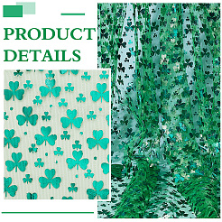 Полиэстеровые сетчатые ткани ко дню святого патрика&nbsp;DIY-WH0622-230A