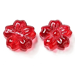 Спрей окрашены прозрачные стеклянные бусины GLAA-F119-01