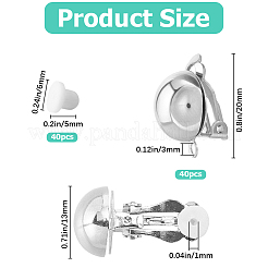 Латунные клипсы серьги&nbsp;KK-SP0001-14P