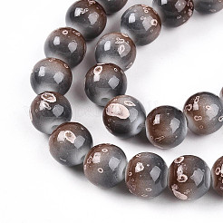 Выпечка окрашенные стеклянные бусины пряди&nbsp;DGLA-N008-10mm-09