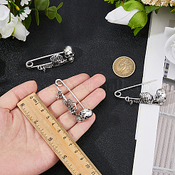 6 шт. брошь из цинкового сплава в виде скелета на Хэллоуин&nbsp;JEWB-FH0002-37AS