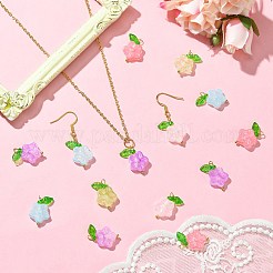 60шт 6 цвета стеклянные подвески&nbsp;PALLOY-CJ00062