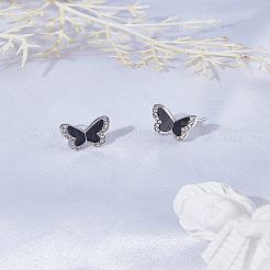 1 пара серег-гвоздиков из цинкового сплава со стразами&nbsp;EJEW-LP0004-96