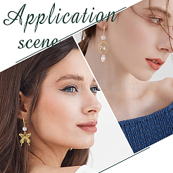 4 пара латунных серег с микропаве из прозрачного кубического циркония с застежкой-молнией&nbsp;KK-BBC0021-97G