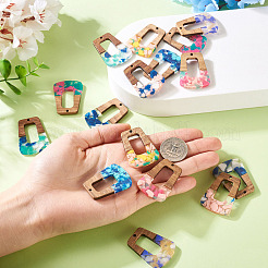 16 шт. подвески из 8-х цветов из смолы и ореха&nbsp;FIND-TA0006-48