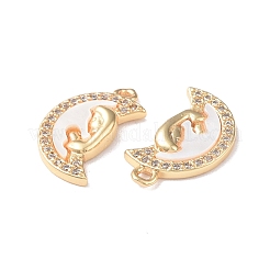 Латунные микропаве прозрачные подвески с фианитом&nbsp;KK-I702-14G