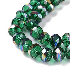 Прозрачные стеклянные бусины гальваническим пряди&nbsp;GLAA-F122-04A