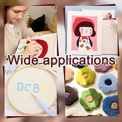 Однотонная ткань для вышивки крестом из полиэстера и хлопка&nbsp;DIY-WH0060-10