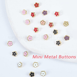 140 шт. 7-х цветные эмалевые кнопки из сплава&nbsp;FIND-GF0008-29