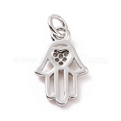 Подвески на ладони из латуни с микропаве из кубического циркония&nbsp;KK-C012-08P