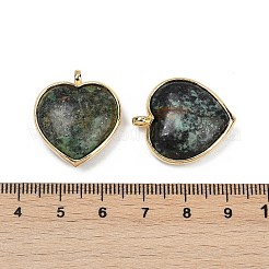 Кулоны с натуральной африканской бирюзой (яшмой)&nbsp;G-K347-10G-04