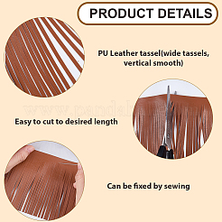 2 м отделка бахромой из искусственной кожи и замши&nbsp;DIY-CL0002-36B