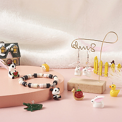 32шт 8 стиля непрозрачные подвески из смолы&nbsp;RESI-BY0001-04