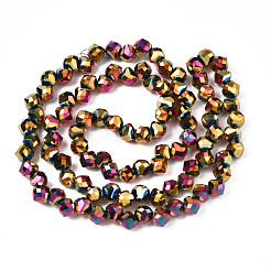 Стеклянные бусины с гальваническим покрытием &nbsp;EGLA-N006-032-C01