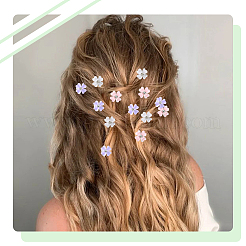 30 шт. 3-цветная застежка для волос из цинкового сплава и смолы&nbsp;OHAR-SC0001-16B