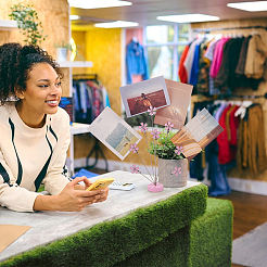 Держатель для визиток в виде голубя из нержавеющей стали 304&nbsp;AJEW-WH0567-64