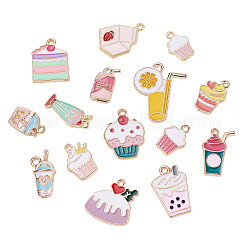 64 шт. 16 стильные подвески из светлого золотого сплава с эмалью&nbsp;ENAM-FW0001-06