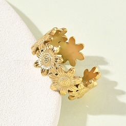 Регулируемые манжеты из нержавеющей стали 304 с открытыми кольцами для женщин&nbsp;LS-RJEW-Z122-03G-04