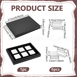 Подставки для украшений из акрила и искусственной кожи&nbsp;CON-WH0089-136