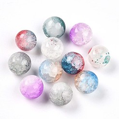 Окрашенные в духовке имитация нефрита стеклянные бусины&nbsp;DGLA-S115-10mm-MY