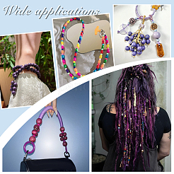 480 шт. 4 стиля крашеных бусин из натурального дерева&nbsp;WOOD-PH0003-66B