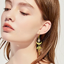 20 шт. латунные подвески-коннекторы с прозрачным кубическим цирконием&nbsp;KK-GO0001-67