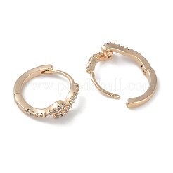 Серьги-кольца из прозрачного кубического циркония&nbsp;EJEW-L292-013G