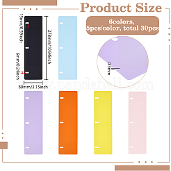30 шт. 6-х цветные пластиковые разделители для папок&nbsp;DIY-FG0008-34
