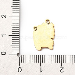 Рождественские эмалевые подвески из нержавеющей стали 304&nbsp;STAS-B112-02G-10