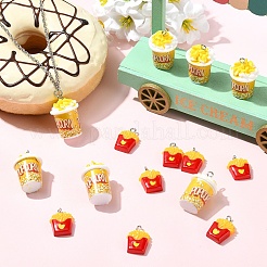 10шт 2 стиля непрозрачные подвески из смолы&nbsp;RESI-YW0005-68