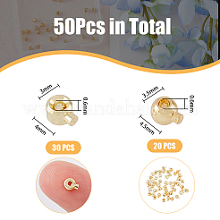 50шт 2 стильные латунные обжимные бусины&nbsp;KK-HY0002-84