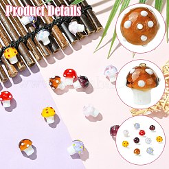 14шт 7 цвета бусины с эмалью лэмпворк ручной работы&nbsp;LAMP-CJ0002-87