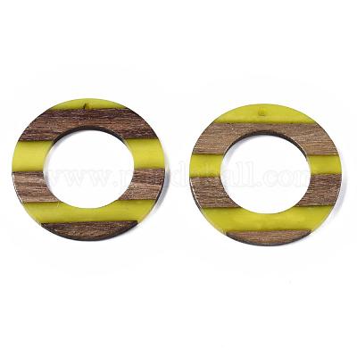 Подвески из смолы и ореха&nbsp;RESI-R428-02B-1