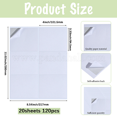 20 лист этикеточной бумаги для принтера&nbsp;DIY-BBC0002-67-1