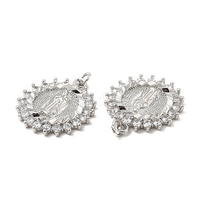 Латунные микро проложить кубического циркония подвески KK-E068-VB090-1