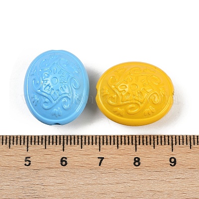 Непрозрачные и окрашенные распылением акриловые бусины&nbsp;OACR-G048-04-1