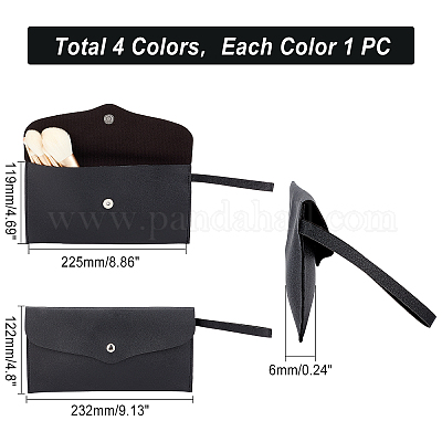 4 шт. 4-цветная переносная сумка для кистей для макияжа из искусственной кожи&nbsp;AJEW-GA0004-45-1