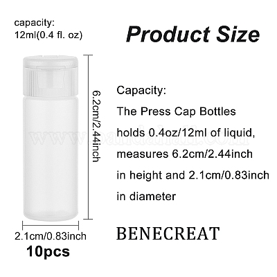 Пластиковые пустые бутылки многоразового использования с откидной крышкой на 12 мл&nbsp;LS-MRMJ-WH0037-13A-1