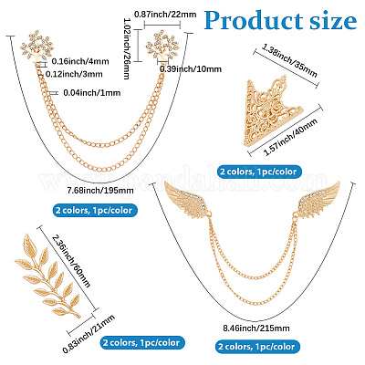Сплав горный хрусталь подвесные цепочки броши и воротник-галстук pis&nbsp;JEWB-CY0001-02-1
