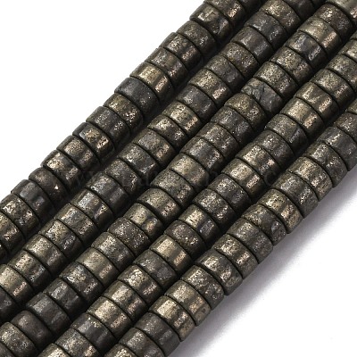 Природного пирита бисер нитей&nbsp;G-L624-I13-3x6mm-1