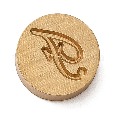 Золотистые латунные штампы с буквами&nbsp;KK-R005-01F-1