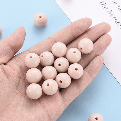 Непрозрачные акриловые бусины&nbsp;X-MACR-S370-C16mm-34-1