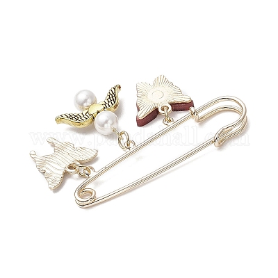 9 шт. брошь-подвеска в виде бабочки из сплава&nbsp;JEWB-BR00185-1