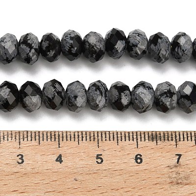 Природные снежинка обсидиан бисер нитей&nbsp;G-Z111-A21-1