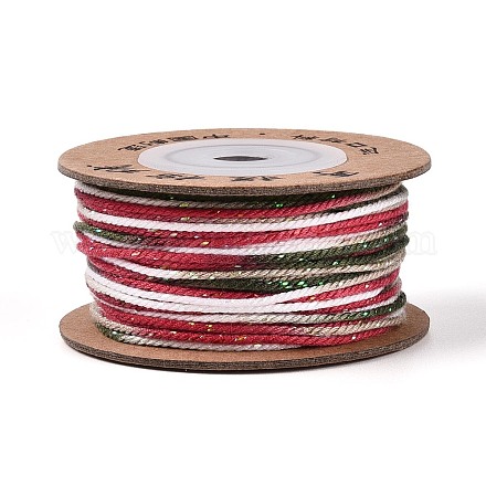 30 м окрашенный сегментный хлопковый шнур для макраме&nbsp;OCOR-T018-01D-1