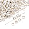 Brass Crimp Beads, Rondelle, Silver, 4mm, Hole: 2.9mm