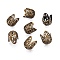 Plated Iron Bead Caps, Flower, 4-Petal, Filigree, Antique Bronze, 10.5x11mm, Hole: 1.8mm