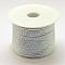 Braided Nylon Thread, Light Grey, 2mm, about 54.68 yards(50m)/roll