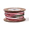 30M Segment Dyed Macrame Cotton Cord, Round Braided Rope, for Wall Hanging, Crafts, Gift Wrapping, Dark Red, 1mm, about 32.81 Yards(30m)/Roll