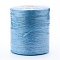 Waxed Polyester Cord for Jewelry Making, Flat, Light Sky Blue, 0.7mm, about 743.65 yards(680m)/roll